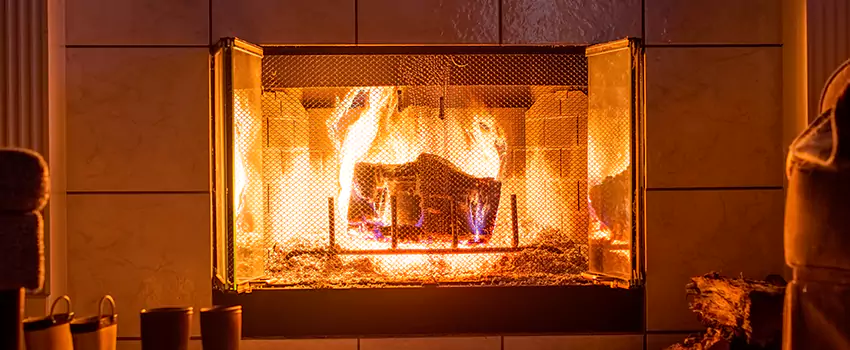 Mendota Hearth Landscape Fireplace Installation in Greenfield, Massachusetts